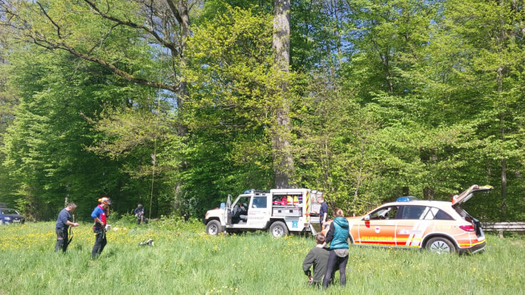 Jebenhausen - Bergwacht zur Tierrettung hinzugerufen