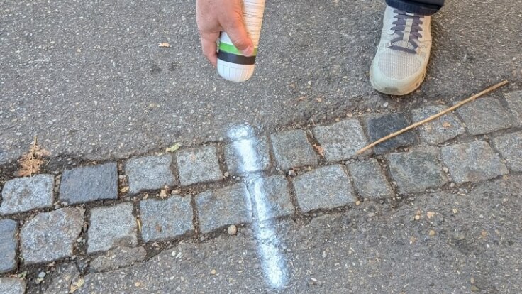 Eislingen - Künftige Radverkehrsführung markiert